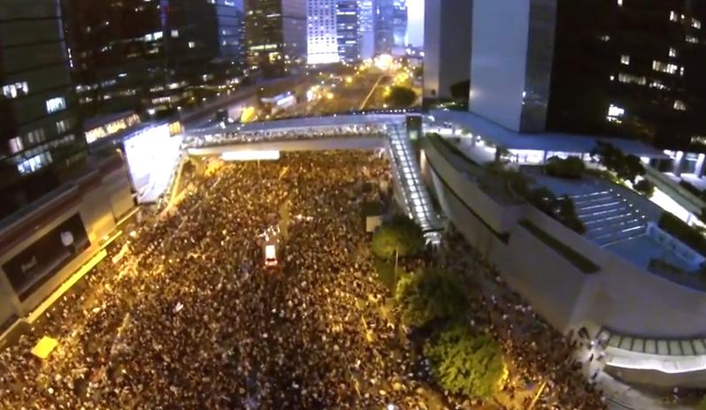 Amploarea protestelor din Hong Kong, Foto: Captura YouTube