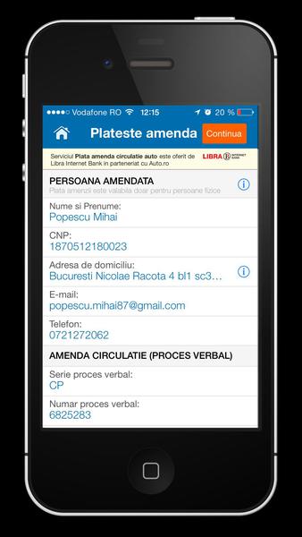 Plata amenzii de circulatie de pe telefon, Foto: Auto.ro
