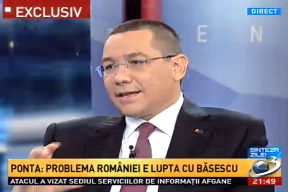 Victor Ponta, la Sinteza Zilei, Foto: Captura Antena 3