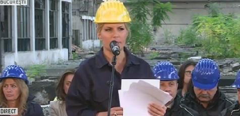 Elena Udrea la fabrica Republica, Foto: captura B1 TV