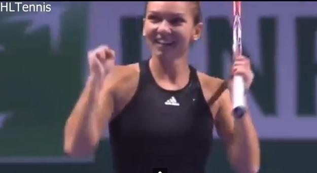 Simona Halep, fericita, Foto: Captura YouTube