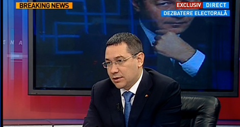 Victor Ponta la Antena 3, Foto: captura ecran