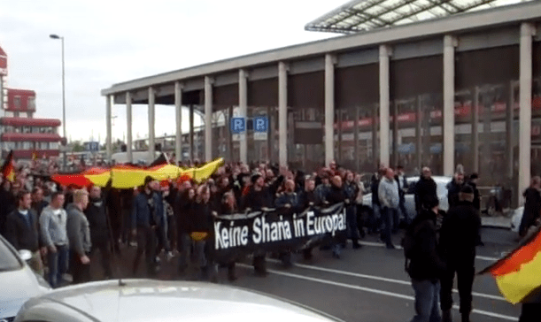 Manifestatie a extremei dreapta la Koln, Foto: Captura Youtube.com