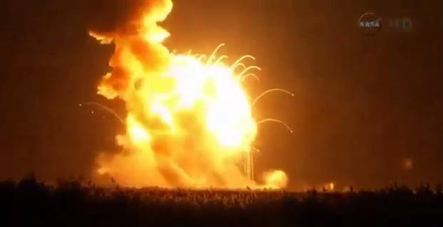 Explozia rachetei Antares, Foto: Captura YouTube