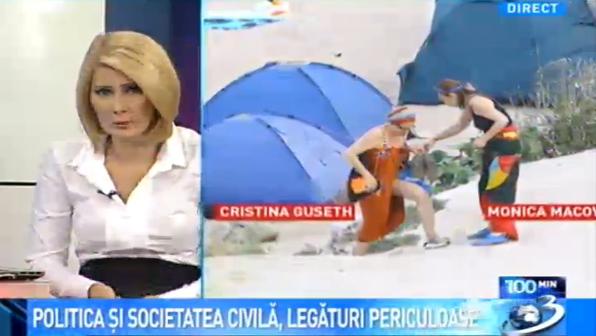 Monica Macovei si Cristina Guseth, fotografii difuzate de Antena 3, Foto: Captura Antena 3