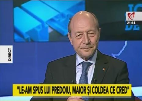 Traian Basescu la Jocuri de putere, Foto: Captura Realitatea TV