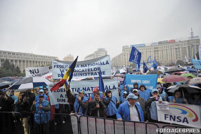 Miting Cartel Alfa la Guvern (arhiva), Foto: Agerpres