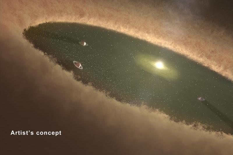 Redare artistica: Sistemul stelar HD 95068, Foto: NASA/JPL-Caltech