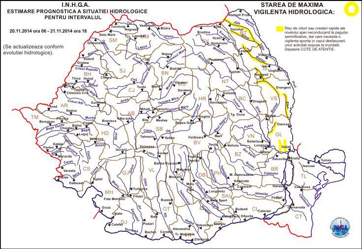 Cod galben de inundatii, Foto: INHGA