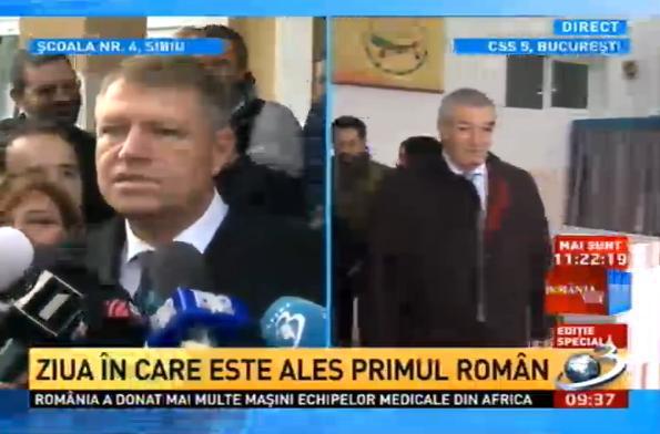 Antena 3 - Klaus Iohannis, intrerupt de imaginile cu Tariceanu, Foto: Hotnews