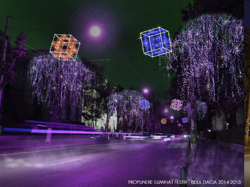 Iluminat Craciun bd. Dacia, Foto: Primaria Capitalei