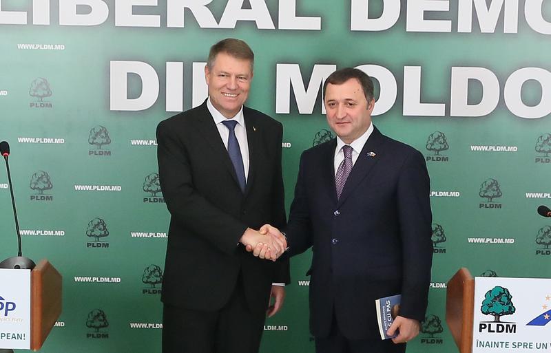 Iohannis si Filat la Chisinau, Foto: PNL