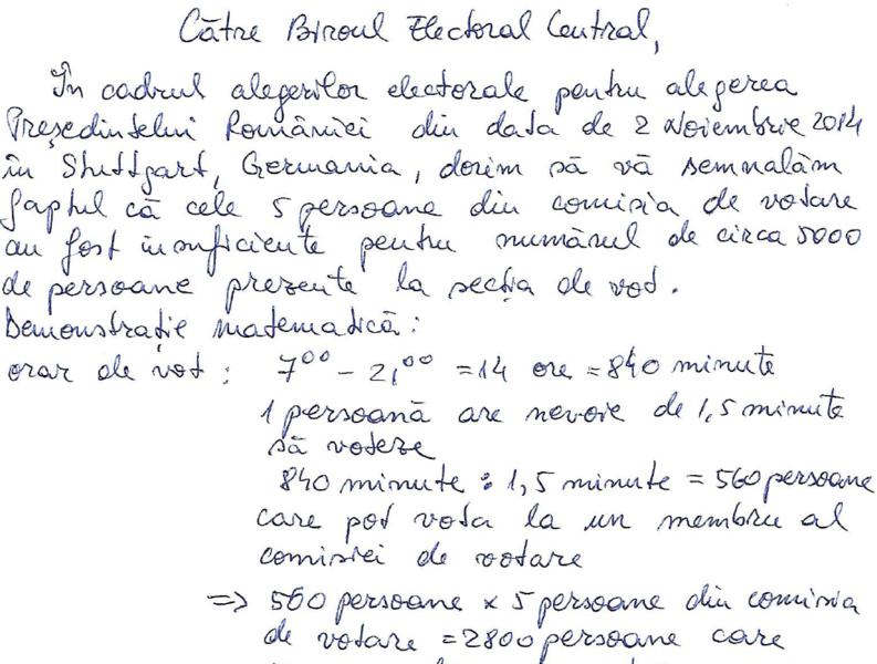 Romanii din Stuttgart cer reluarea alegerilor, Foto: Hotnews