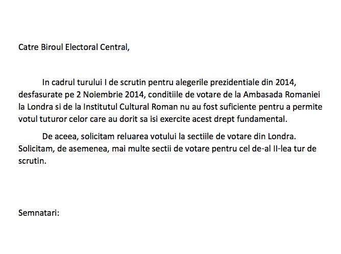 Romanii din Marea Britanie cer reluarea alegerilor, Foto: Hotnews