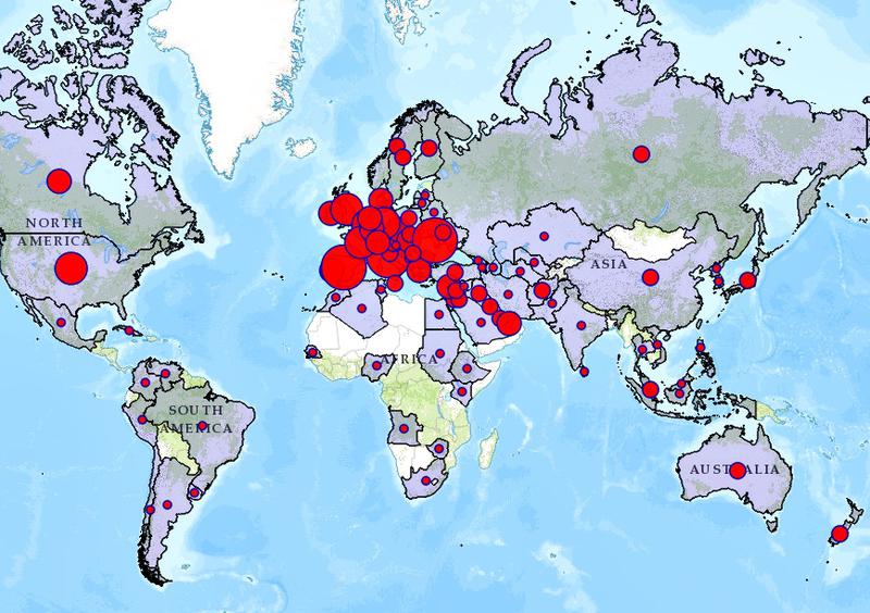 Harta voturilor din diaspora, Foto: Hotnews