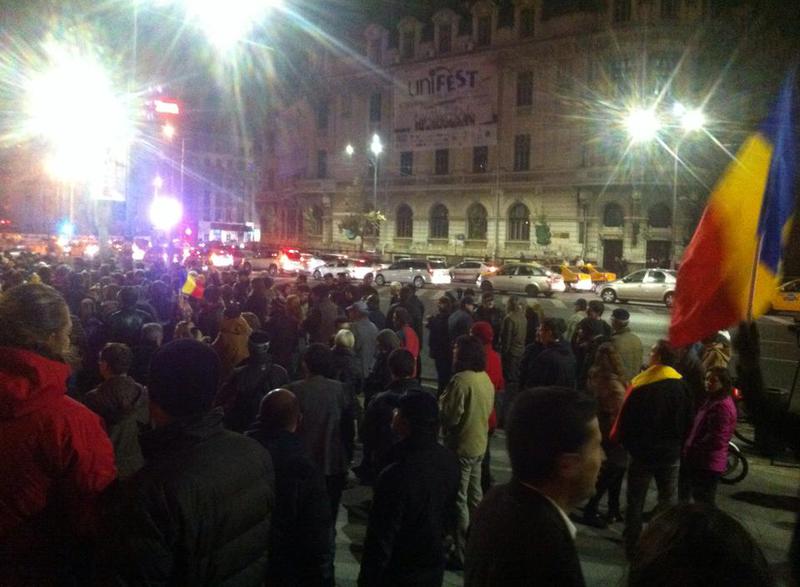 Protest in Piata Universitatii, Foto: Hotnews