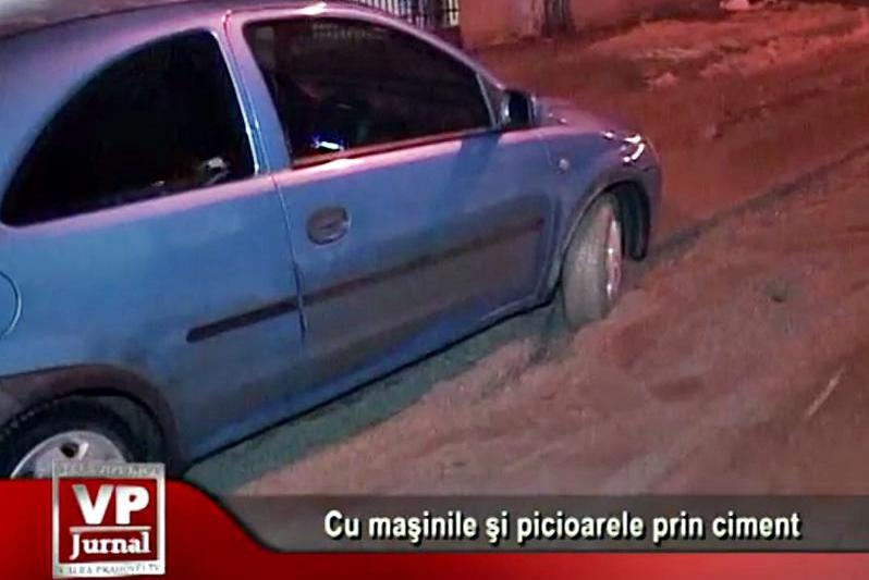 Masini impotmolite in beton in Campina, Foto: Captura YouTube