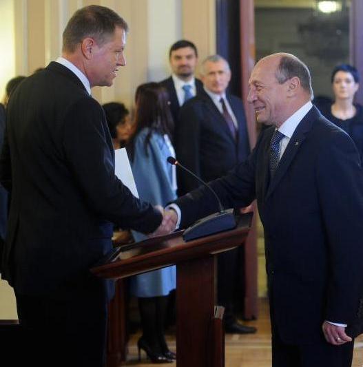 Klaus Iohannis si Traian Basescu, Foto: Agerpres