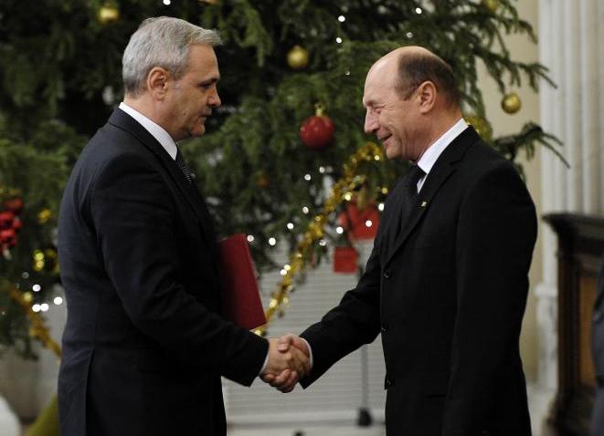 Liviu Dragnea si Traian Basescu (2012), Foto: Agerpres