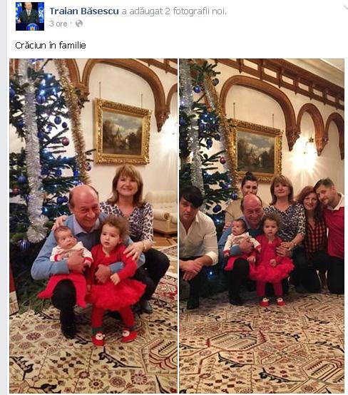 Craciun in familia Basescu, Foto: Facebook/ Traian Basescu