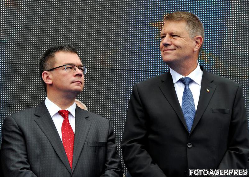 Klaus Iohannis si MR Ungureanu la un miting electoral, Foto: AGERPRES