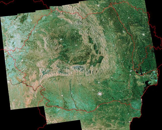 Romania vazuta din satelit, Foto: ESA