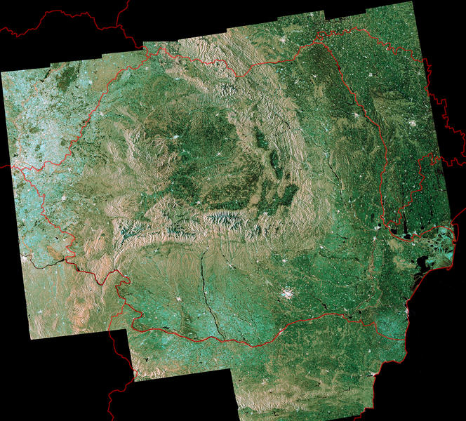 Romania vazuta din satelit, Foto: ESA