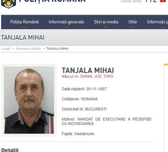 Mihai Tanjala, Foto: Politia Romana