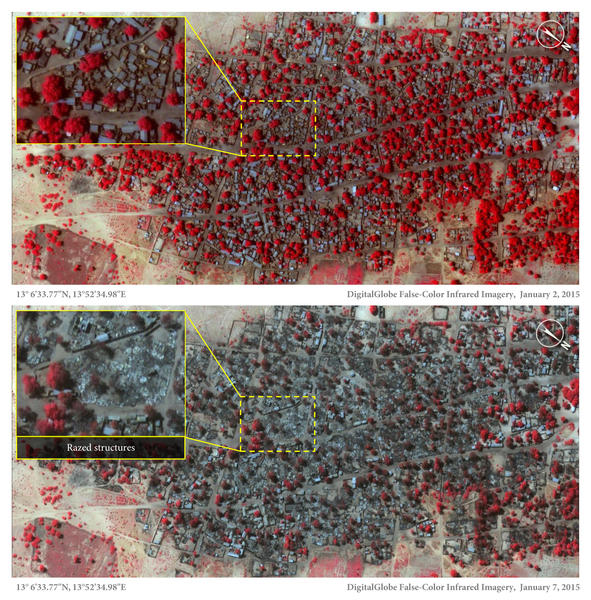Imagini din satelit, Doro Baga, Foto: Amnesty International