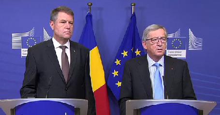 Klaus Iohannis si Jean-Claude Juncker, Foto: Captura video