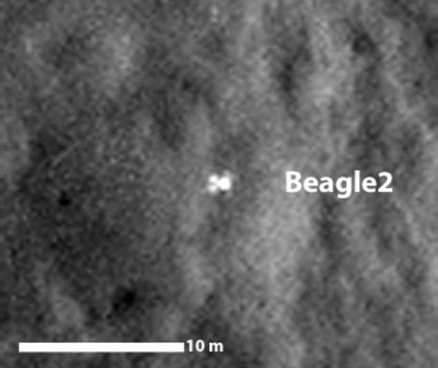 Sonda Beagle2, pe Marte, Foto: NASA/JPL-Caltech/Univ. of Arizona/University of Leicester