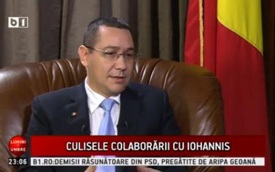 Victor Ponta la EVZ, Foto: Captura B1TV