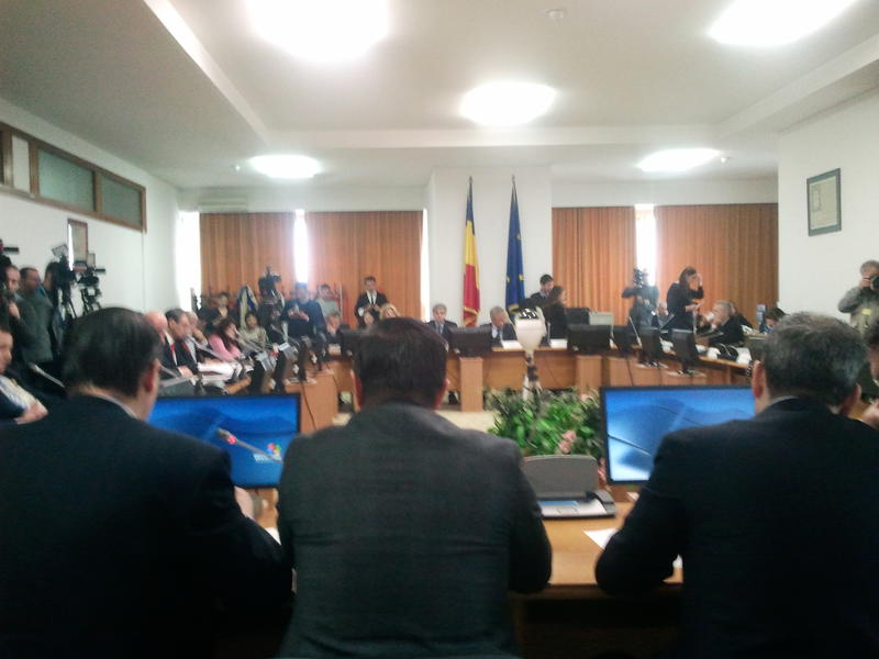 Imagine din timpul discutiilor de miercuri, Foto: Hotnews