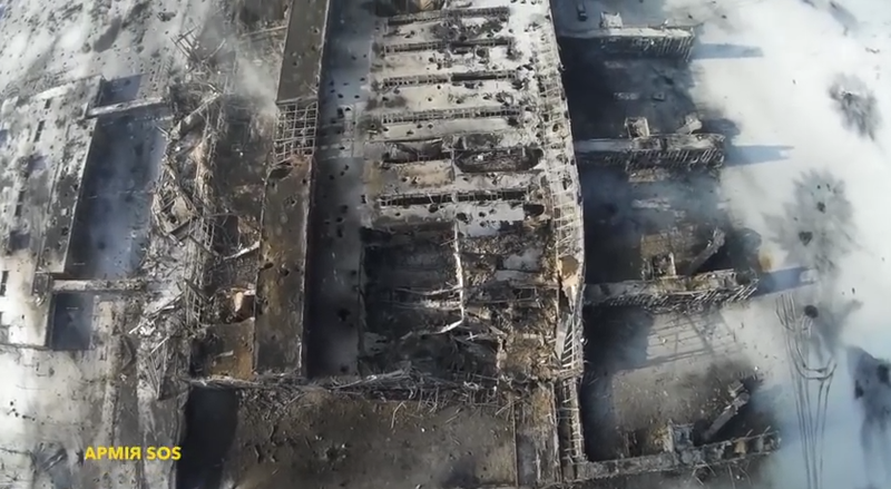 Ramasitele aeroportului din Donetsk, Foto: Captura Youtube.com