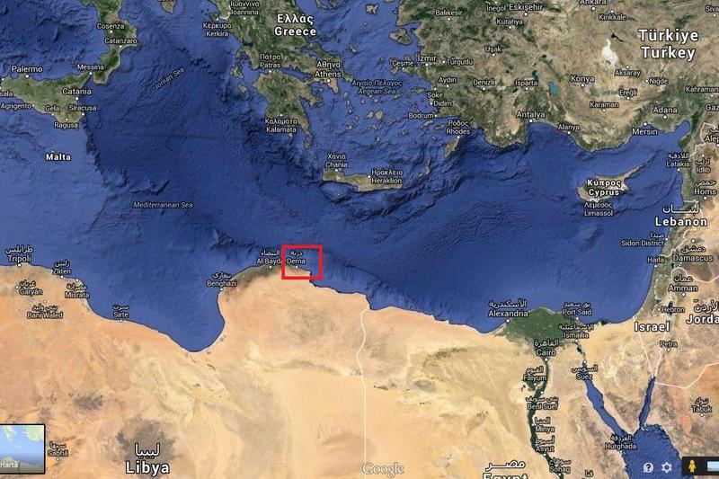 Portul libian Derna pe harta, Foto: Google Maps