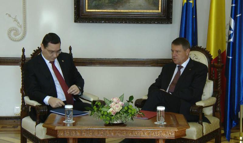 Klaus Iohannis si Victor Ponta, discutie la Cotroceni, Foto: Administratia Prezidentiala