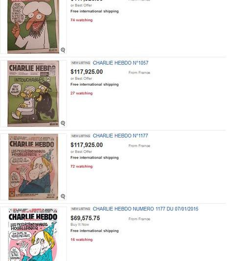 Charlie Hebdo pe eBay, Foto: eBay