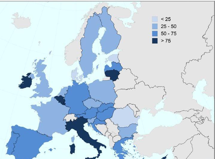 Dependenta energetica in UE, in 2013, Foto: Eurostat