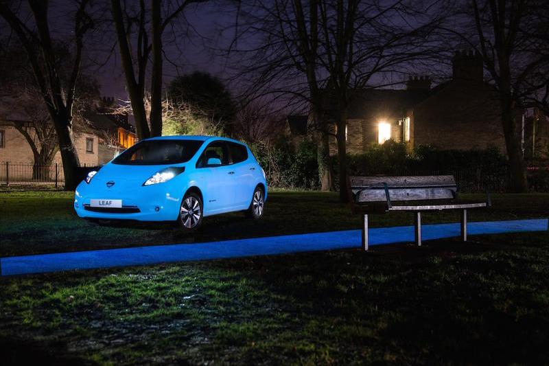 Nissan Leaf cu vopsea Glow in the Dark, Foto: Nissan