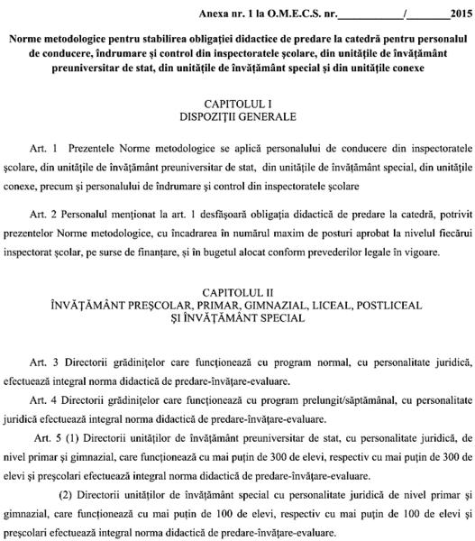 Fragment din proiectul de ordin al Ministrului Educatiei, Foto: HotNews.ro