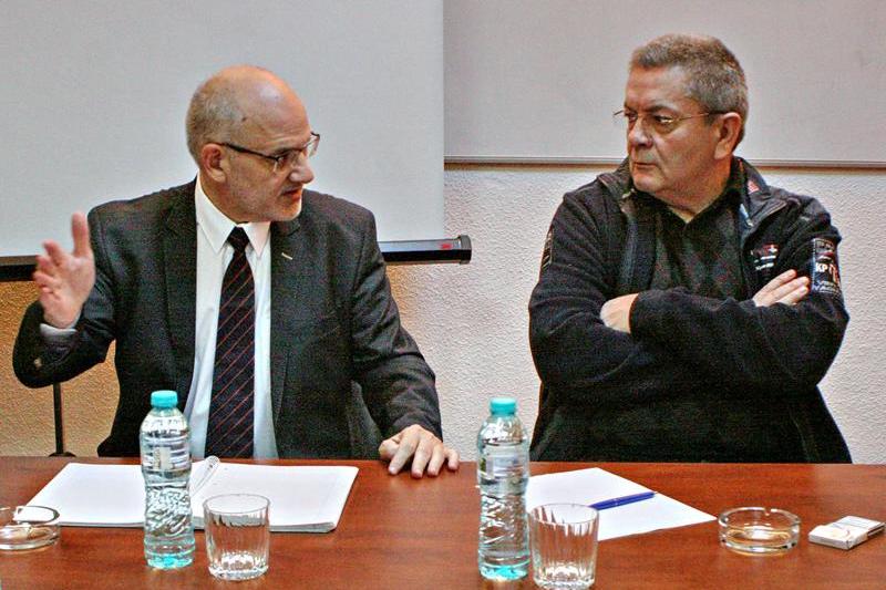 Seful CNADNR, Narcis Neaga si ministrul Transporturilor, Ioan Rus, Foto: MT