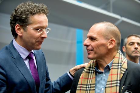 Jeroen Dijsselbloem si Yanis Varoufakis, Foto: Consiliul European