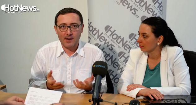 Tudor Giurgiu si Laura Stefan in studioul HotNews, Foto: Hotnews