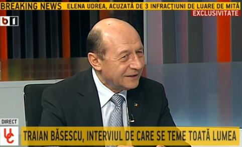 Traian Basescu la B1 TV, Foto: Captura B1TV