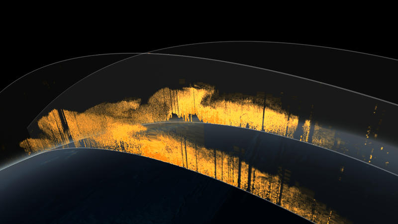 Praful din Sahara, deplasandu-se catre Padurile Amazoniene, Foto: NASA Goddard's Scientific Visualization Studio