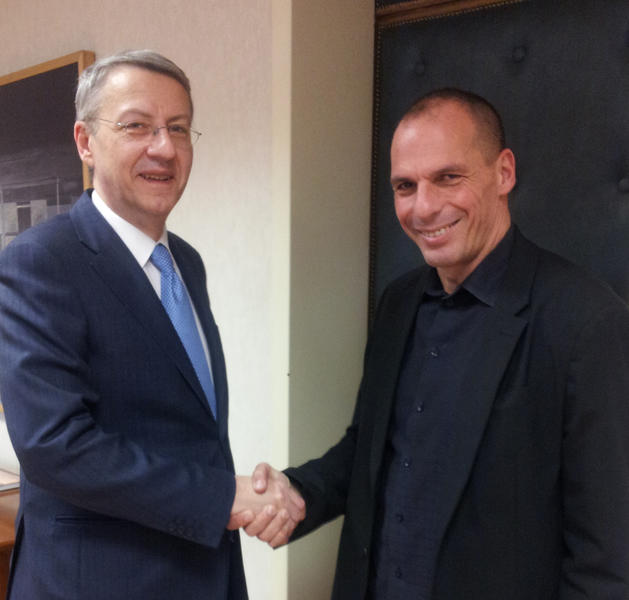 Ciamba si Varoufakis la Atena, Foto: MAE