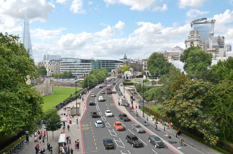 Propunere autostrada pentru biciclisti Londra , Foto: tfl.gov.uk