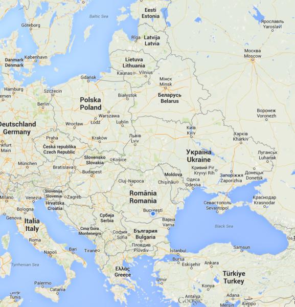 Europa de Est, Foto: Google Maps