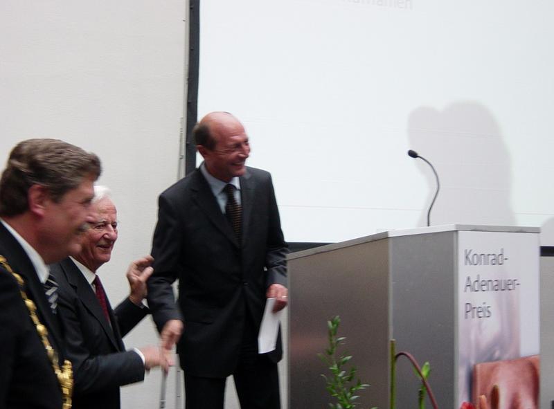 Schramma, von Weizsacker si Basescu la Koln in 2006, Foto: Hotnews