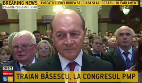 Traian Basescu la Congresul PMP, Foto: Captura B1TV